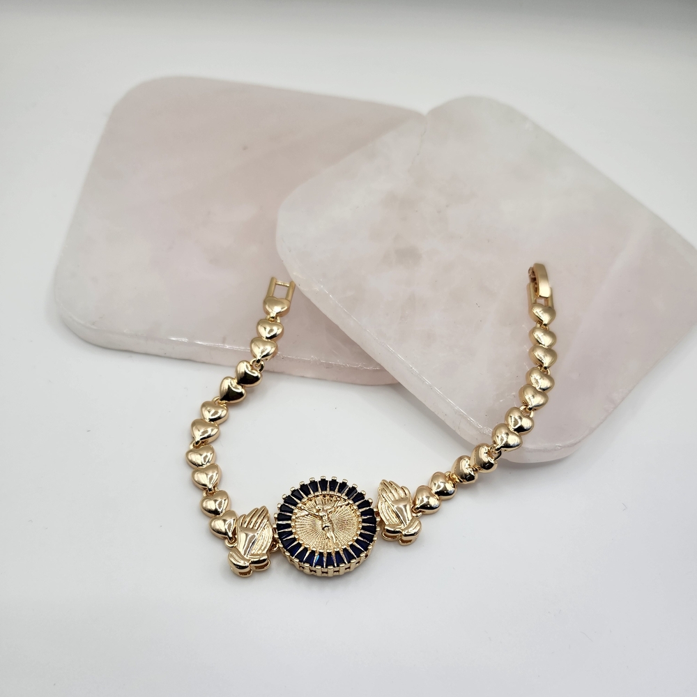 Gold Laminated Jesus Bracelet